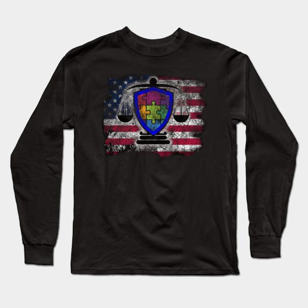 Autism Rights America Advocate Long Sleeve T-Shirt by chiinta